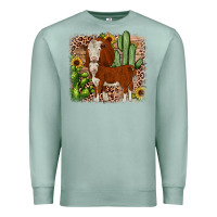 Seafoam Hereford cactus sunflower Premium Sweatshirt - JahusDesignShop