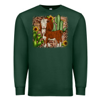 Sports Green Hereford cactus sunflower Premium Sweatshirt - JahusDesignShop