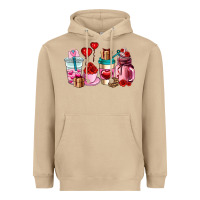 Mushroom valentines day roses coffee cups Heavyweight Hoodie - AdoDesignShop