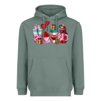 Sage valentines day roses coffee cups Heavyweight Hoodie - AdoDesignShop