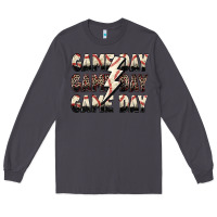 Smoke game day game day baseball lightning bolt Long Sleeve Tee - Zillion Design Studio