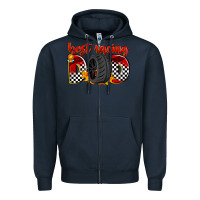 Navy best racing dad Zipper Hoodie - Zillion Design Studio