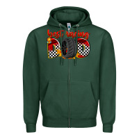Sports Green best racing dad Zipper Hoodie - Zillion Design Studio