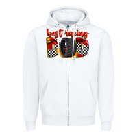 White best racing dad Zipper Hoodie - Zillion Design Studio