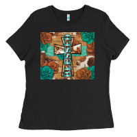 Black blessed cross Ladies Tee - BarkalooDesign