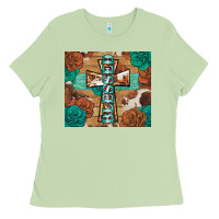 Matcha blessed cross Ladies Tee - BarkalooDesign