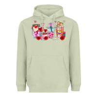 Matcha valentines day coffee cup Heavyweight Hoodie - AdoDesignShop