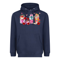 Navy valentines day coffee cup Heavyweight Hoodie - AdoDesignShop