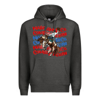 Charcoal Heather make america cowboy again Premium Hoodie - MaliasSmallBusiness
