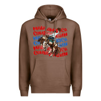 Chestnut make america cowboy again Premium Hoodie - MaliasSmallBusiness