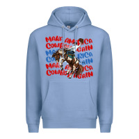 Colony Blue make america cowboy again Premium Hoodie - MaliasSmallBusiness