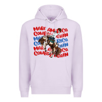 Lilac make america cowboy again Premium Hoodie - MaliasSmallBusiness