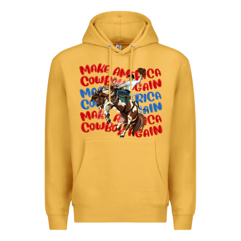 Make America Cowboy Again Premium Hoodie by MaliasSmallBusiness | Teevron