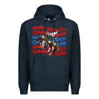 Navy make america cowboy again Premium Hoodie - MaliasSmallBusiness