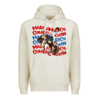Oatmeal Heather make america cowboy again Premium Hoodie - MaliasSmallBusiness