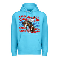 Ocean Blue make america cowboy again Premium Hoodie - MaliasSmallBusiness