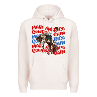Pale Pink make america cowboy again Premium Hoodie - MaliasSmallBusiness