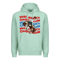 Seafoam make america cowboy again Premium Hoodie - MaliasSmallBusiness