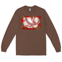 Chestnut baseball background Long Sleeve Tee - texasbilliewilder