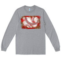 Heather Grey baseball background Long Sleeve Tee - texasbilliewilder