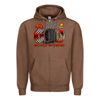 Chestnut with god all things are possible Zipper Hoodie - Zillion Design Studio