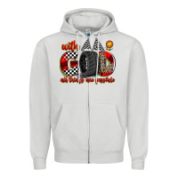 Dove Grey with god all things are possible Zipper Hoodie - Zillion Design Studio