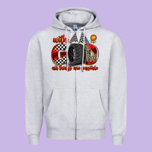 With God All Things Are Possible Zipper Hoodie Designed By Zillion Design Studio