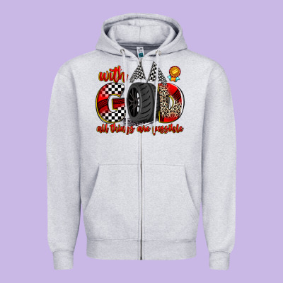 With God All Things Are Possible Zipper Hoodie Designed By Zillion Design Studio