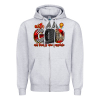 Heather Grey with god all things are possible Zipper Hoodie - Zillion Design Studio