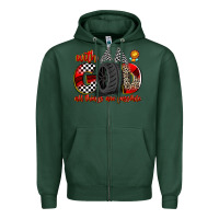 Sports Green with god all things are possible Zipper Hoodie - Zillion Design Studio