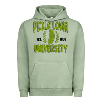 Pigment Oil Green pickle lover university Urban Hoodie - MaliasSmallBusiness