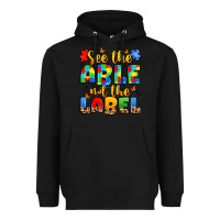 Black see the able not the label Heavyweight Hoodie - JahusDesignShop
