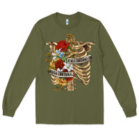Army Green Kinda Emotionless Kinda Emotional Skeleton Long Sleeve Tee - RanaPortraitStore
