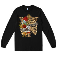 Black Kinda Emotionless Kinda Emotional Skeleton Long Sleeve Tee - RanaPortraitStore