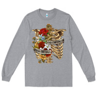 Heather Grey Kinda Emotionless Kinda Emotional Skeleton Long Sleeve Tee - RanaPortraitStore