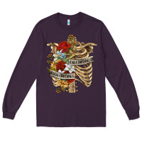 Plum Kinda Emotionless Kinda Emotional Skeleton Long Sleeve Tee - RanaPortraitStore