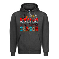 Charcoal Heather racing is my favorite season Zipper Hoodie - Zillion Design Studio