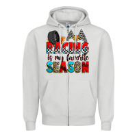 Dove Grey racing is my favorite season Zipper Hoodie - Zillion Design Studio