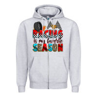 Heather Grey racing is my favorite season Zipper Hoodie - Zillion Design Studio