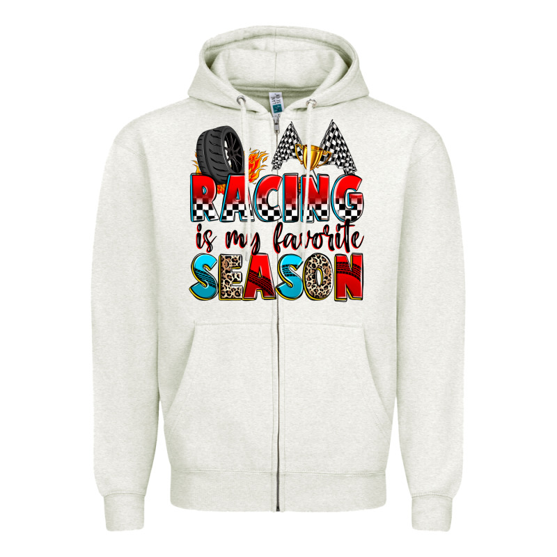 Racing Is My Favorite Season Zipper Hoodie by Zillion Design Studio | Teevron