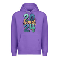 Purple senior 2024 Premium Hoodie - MaliasSmallBusiness