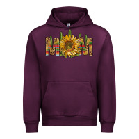 Mauve Wine western mom with sunflower Urban Hoodie - NancyCooperArtShop