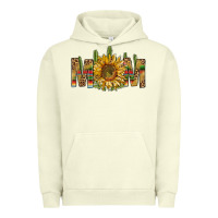 Pigment Pistachio western mom with sunflower Urban Hoodie - NancyCooperArtShop