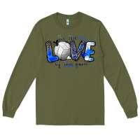 Army Green for the love of the game volleyball Long Sleeve Tee - Zillion Design Studio
