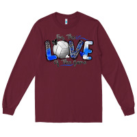 Burgundy for the love of the game volleyball Long Sleeve Tee - Zillion Design Studio