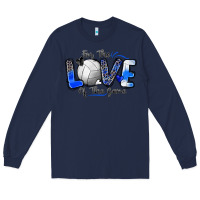 Navy for the love of the game volleyball Long Sleeve Tee - Zillion Design Studio