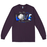 Plum for the love of the game volleyball Long Sleeve Tee - Zillion Design Studio