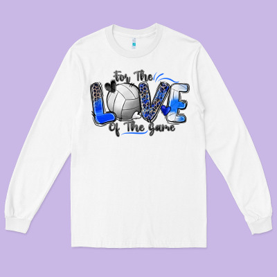 For The Love Of The Game Volleyball Long Sleeve Tee Designed By Zillion Design Studio