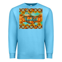 Ocean Blue Thankful Pumpkins Premium Sweatshirt - Artiststas