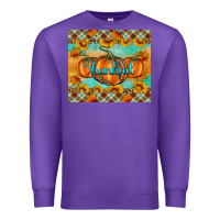 Purple Thankful Pumpkins Premium Sweatshirt - Artiststas